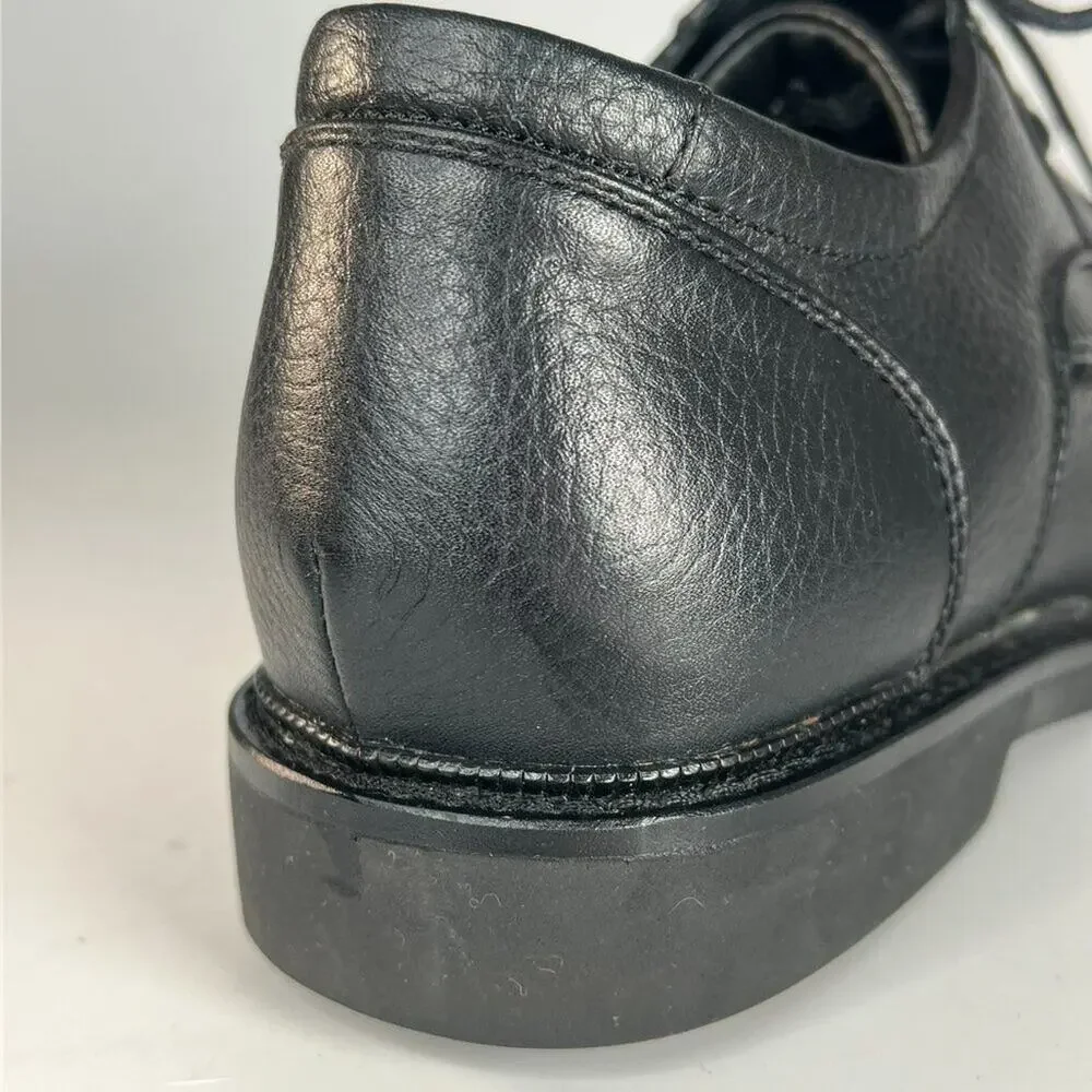 Apex Uneven Legs Lexington Black Leather Oxford Dress Shoes Men 9.5 NWOT